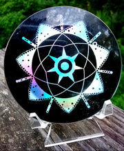 Load image into Gallery viewer, NEW! Rainbow Holographic Ea - Enki - 2011 Crop Circle Energy Disk!