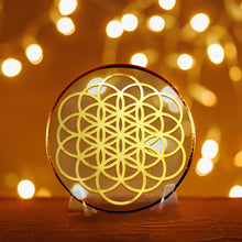 Load image into Gallery viewer, Flower Of Life - Golden Abundance Disk 3"