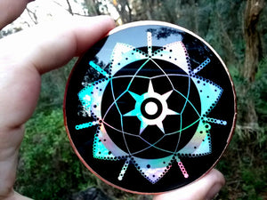 NEW! Rainbow Holographic Ea - Enki - 2011 Crop Circle Energy Disk!