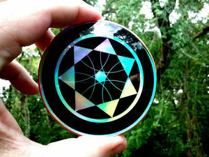 Anunnaki Communication Rainbow Holographic 3" Energy Disks – 5 Disk Set