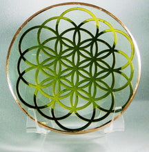 Load image into Gallery viewer, Flower Of Life - Golden Abundance Disk 3&quot;
