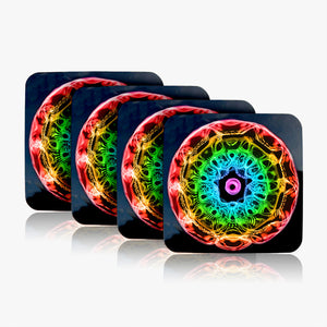 432 Red Energy Coasters 4-Piece Set
