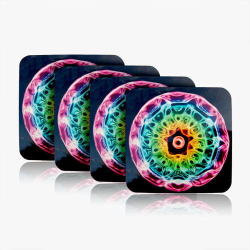 432 Purple Energy Coasters 4-Piece Set