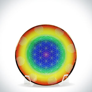 Rainbow Flower of Life Healing Disk