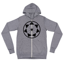 Load image into Gallery viewer, Anunnaki Crop Circle Unisex zip hoodie