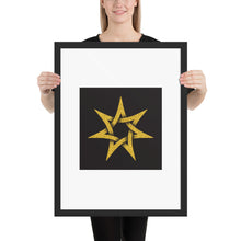 Load image into Gallery viewer, 7-pointed star Framed photo paper poster