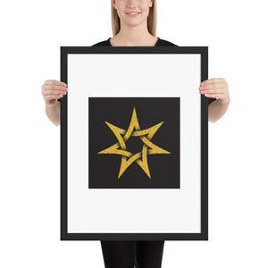7-pointed star Framed photo paper poster