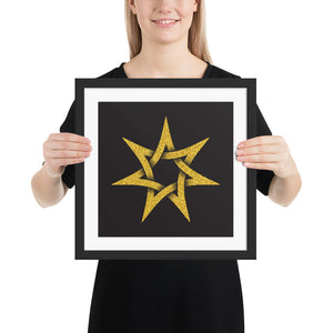 7-pointed star Framed photo paper poster