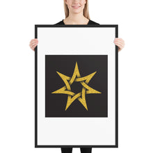 Load image into Gallery viewer, 7-pointed star Framed photo paper poster