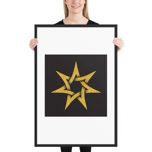 7-pointed star Framed photo paper poster