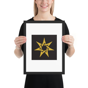 7-pointed star Framed photo paper poster