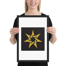 Load image into Gallery viewer, 7-pointed star Framed photo paper poster