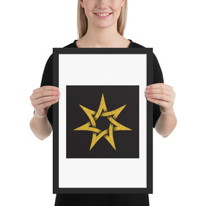 7-pointed star Framed photo paper poster