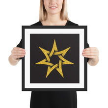 Load image into Gallery viewer, 7-pointed star Framed photo paper poster