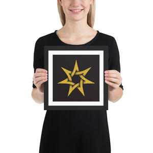 7-pointed star Framed photo paper poster