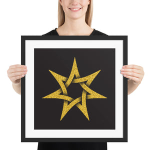 7-pointed star Framed photo paper poster