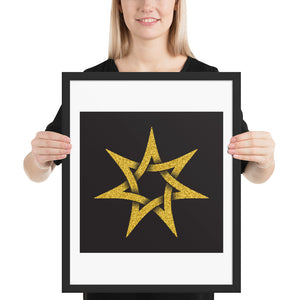 7-pointed star Framed photo paper poster