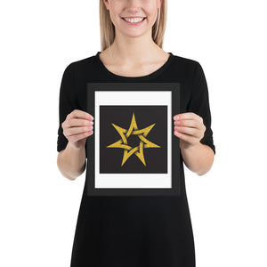 7-pointed star Framed photo paper poster